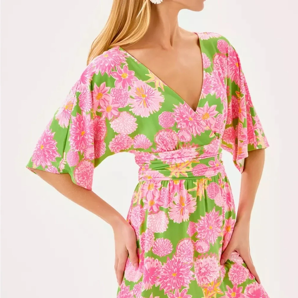 NWT Lilly Pulitzer PARIGI SKORT ROMPER in “Seaside Garden” MSRP $168 sz XL - Picture 2 of 10